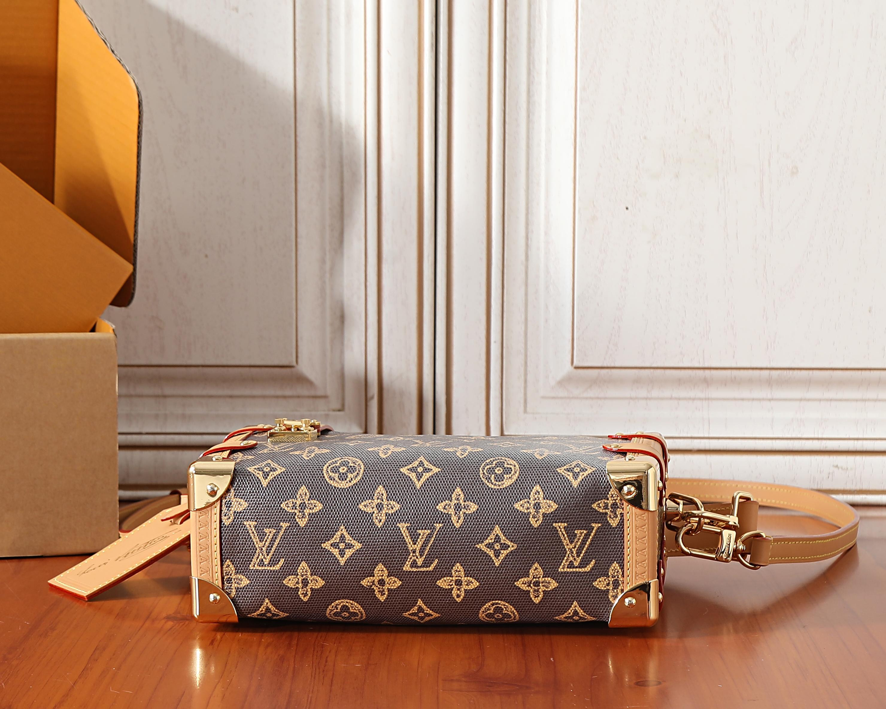 LV SIDE TRUNK Medium Handbag M27516 16x8.5x23.5cm